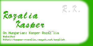 rozalia kasper business card